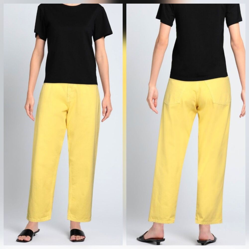 6397 NP170 Skater Jeans Yellow Relaxed Baggy-fit Wide Taper leg Ankle Length W24